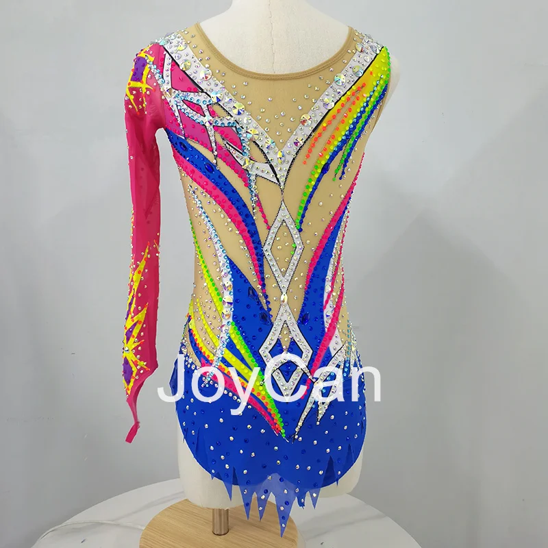 JoyCan Rhthmic Gymnastics Leotards Girls Women Multicolor Spandex Elegant Dance Wear for Competitiion