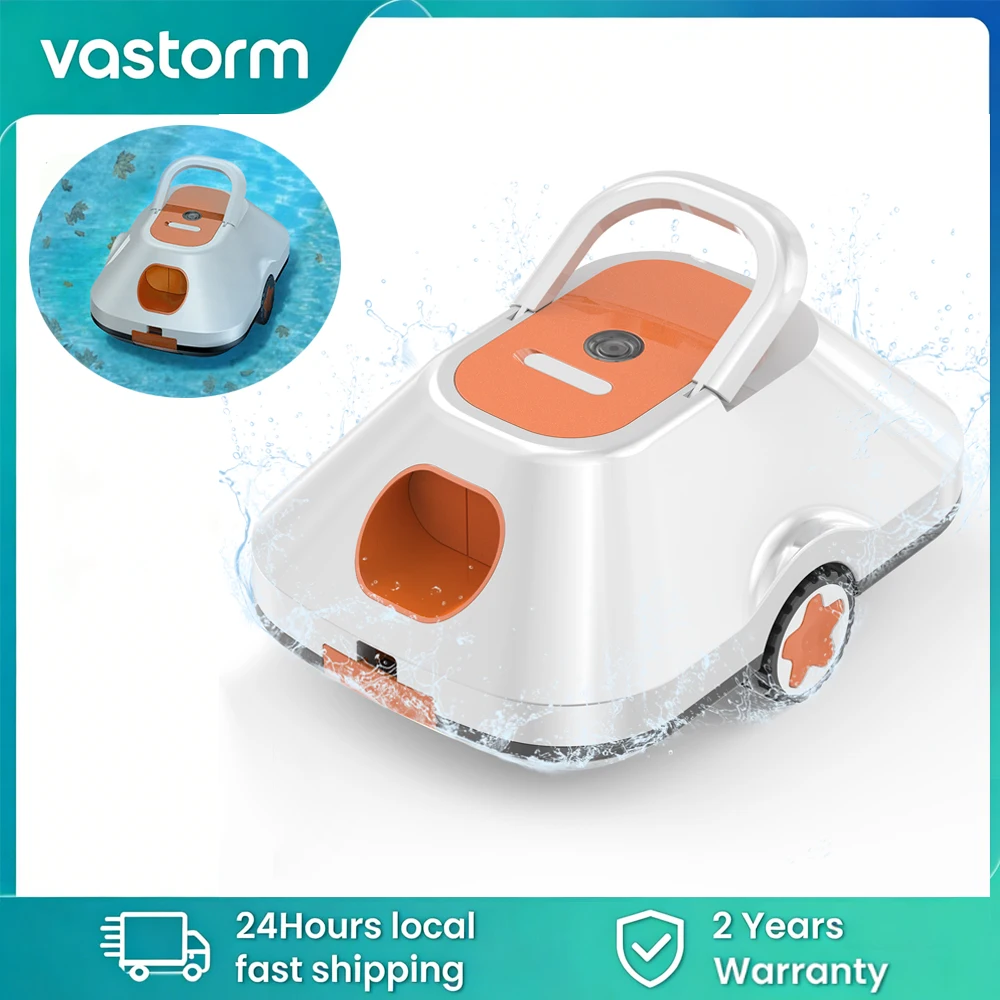 Automatic Cordless Robotic Pool Cleaner 210 Mins Runtime Smart Path Planning Auto-Parking Pool Vacuum for In Ground Swimming Pools, 2200 Sq.Ft Coverage