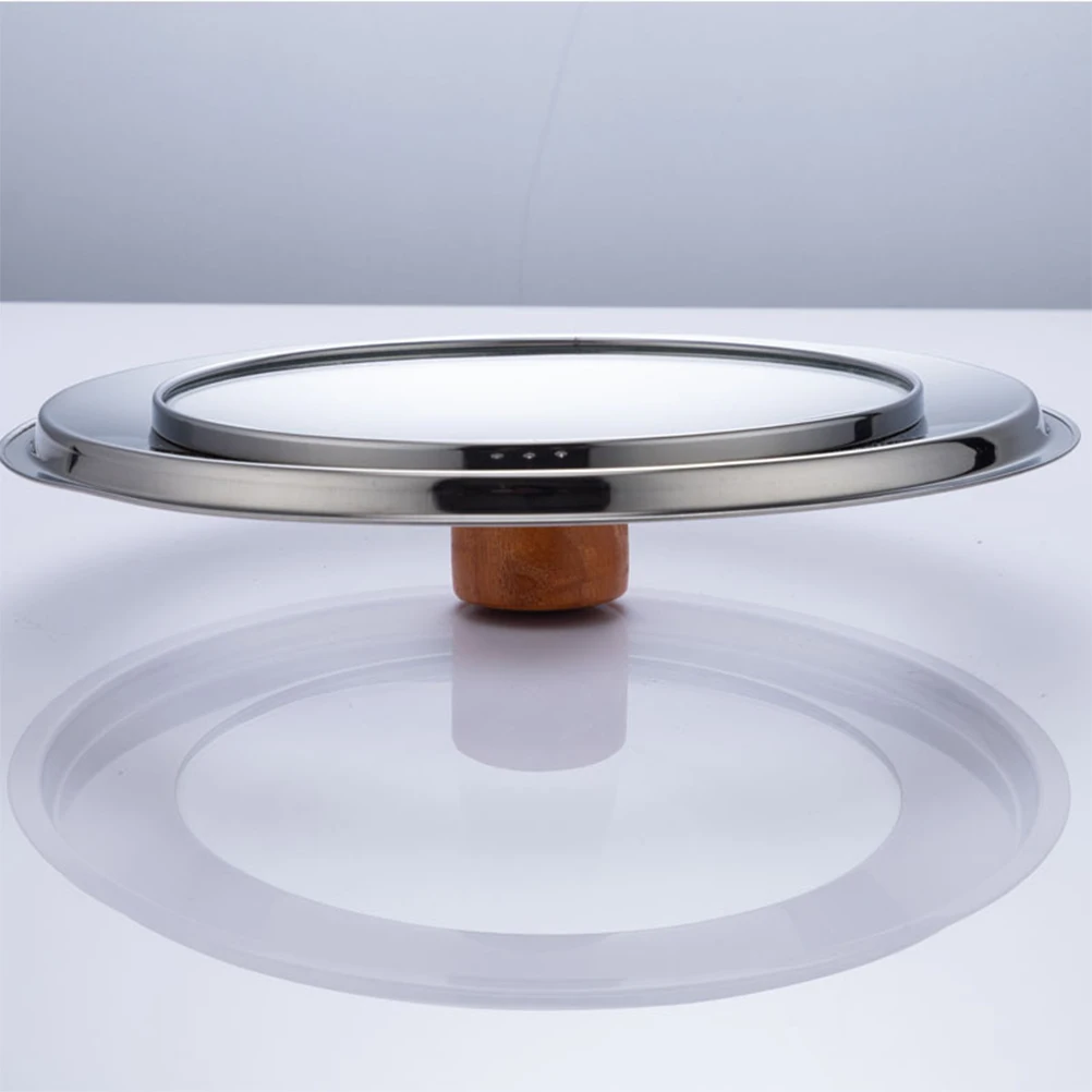 

Stainless Steel Pot Cover Anti Splashing Lid Window Heat Resistant Easy Clean Cooking Tool Kitchen Gadget Pot Lid