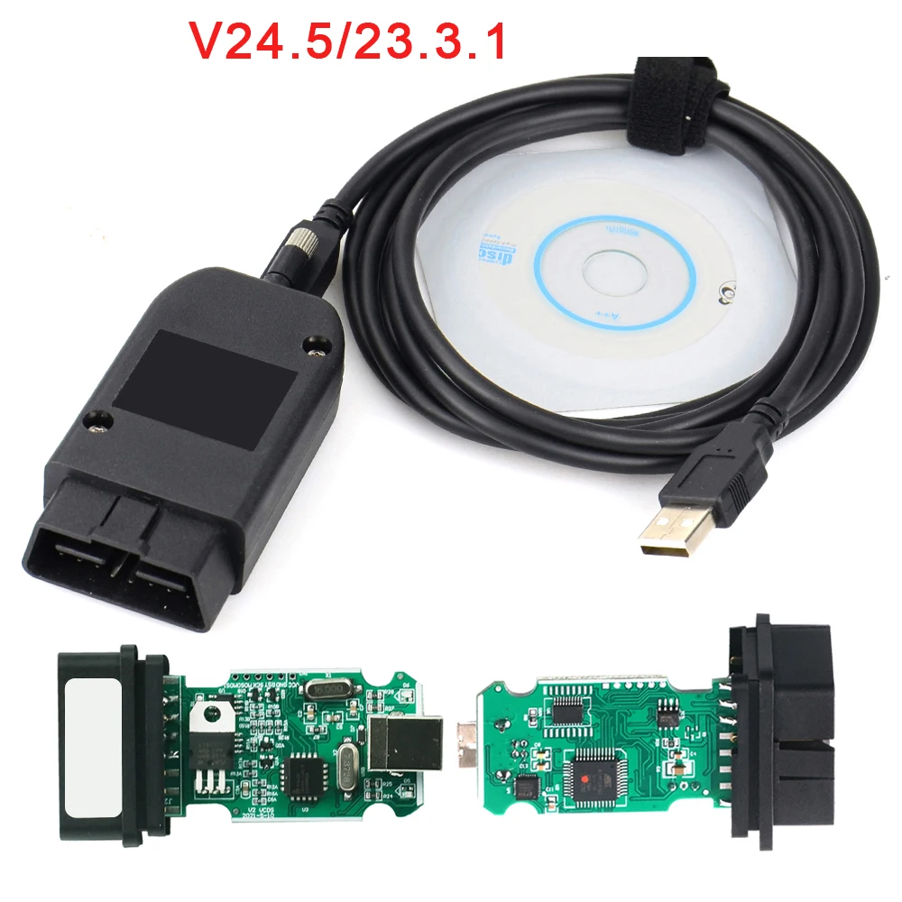 Newest 26.9 26.3 V25.3 HEX V2 OBD2 Diagnostic Cable Multi-Language VAG Scanner Tool for VAG HEX V2 for VW Audi Skoda Car
