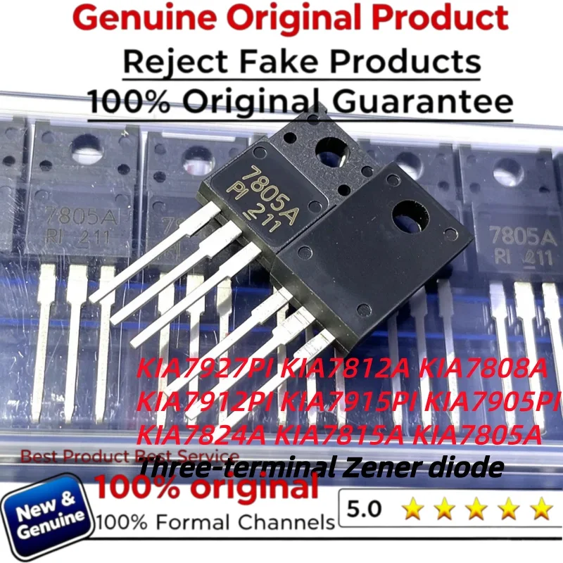 10PCS New Original KIA7805 KIA7808 KIA7812 KIA7815 KIA7824 A PI-U/PF KIA7905 KIA7912 KIA7915 KIA7924 PI -U/PF  In StockTO-220F