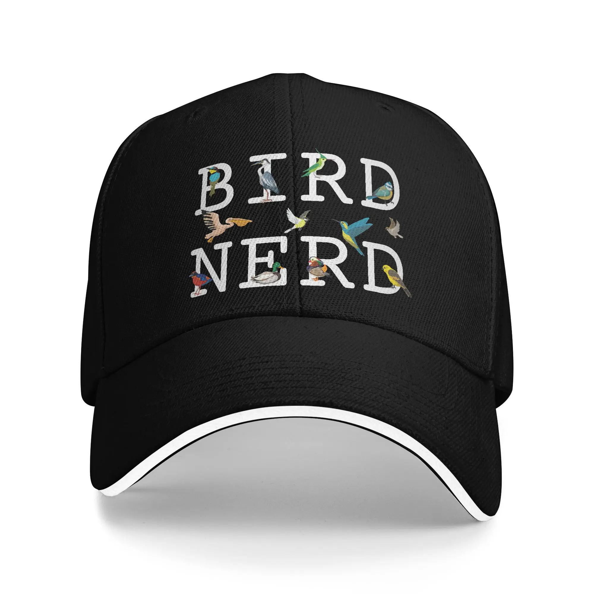 Funny Bird Nerd Birding Sandwich Baseball Cap Popular Birdwatcher for Men Women Adjustable Sun Cap Fishing Adult Hats