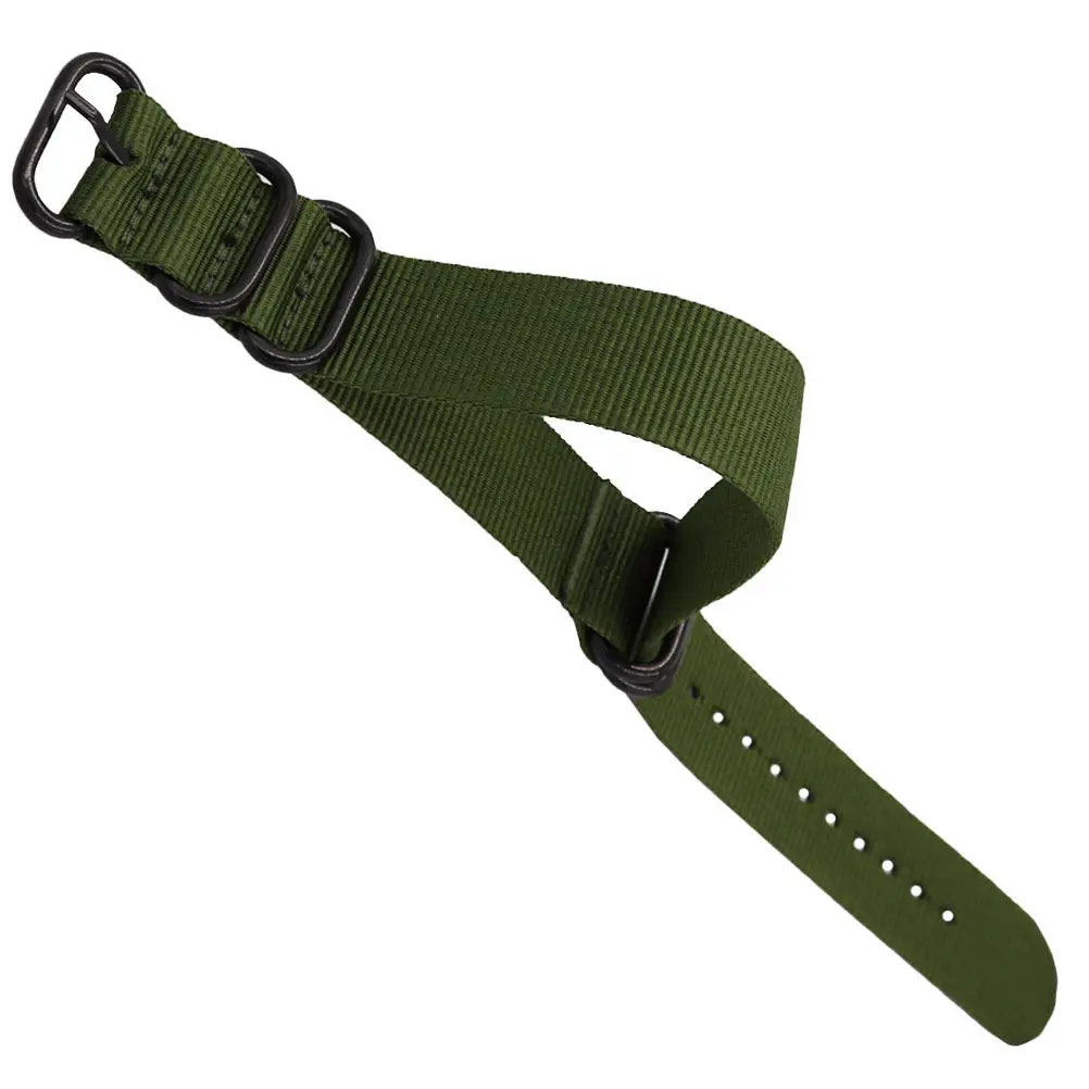 1pc Nylon Watch Strap Watch Replacing Band Wrist Watch Strap Adjustable Watchstrap Alternative Wrist Strap 24mm Green