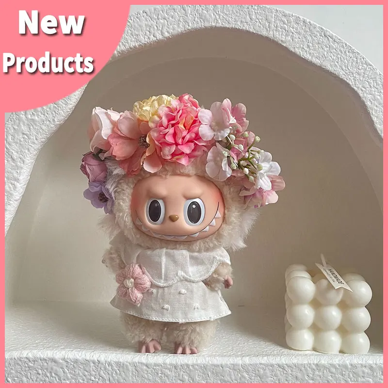 

For Labubu 17cm Hairpin Flower Accessory Clothing Cute Character Costume Cartoon Clothing Fashion Doll Dress-Up Doll Clothes