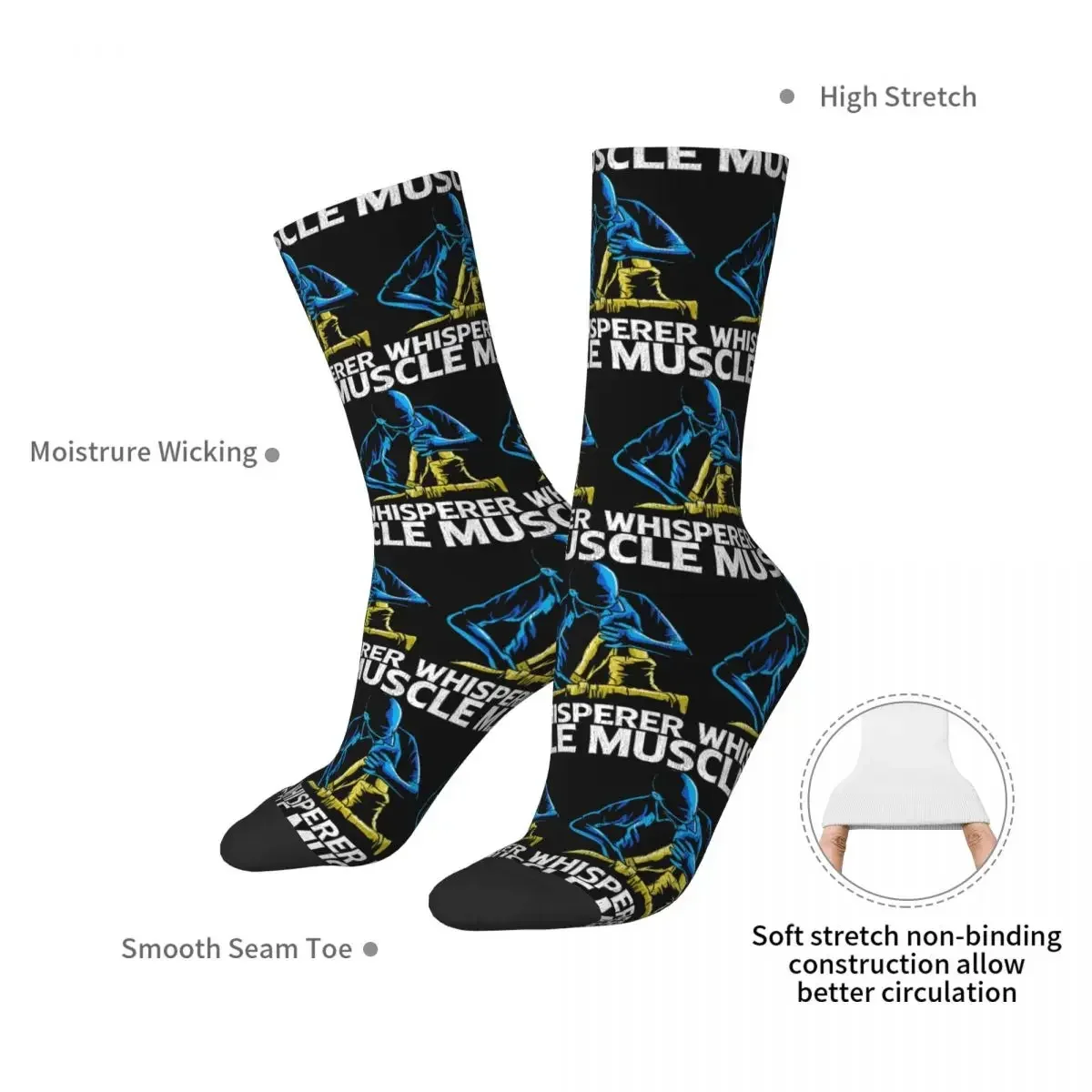 Muscle Whisperer Socks Harajuku High Quality Stockings All Season Long Socks Accessories for Unisex Gifts