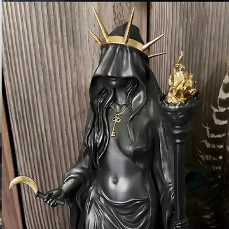 ساحرة الليل النحت 2025 جديد الأسود الساحرة الأثاث زخرفة تمثال هيكاتي نيكتيبولوس لجميع القديسين #1