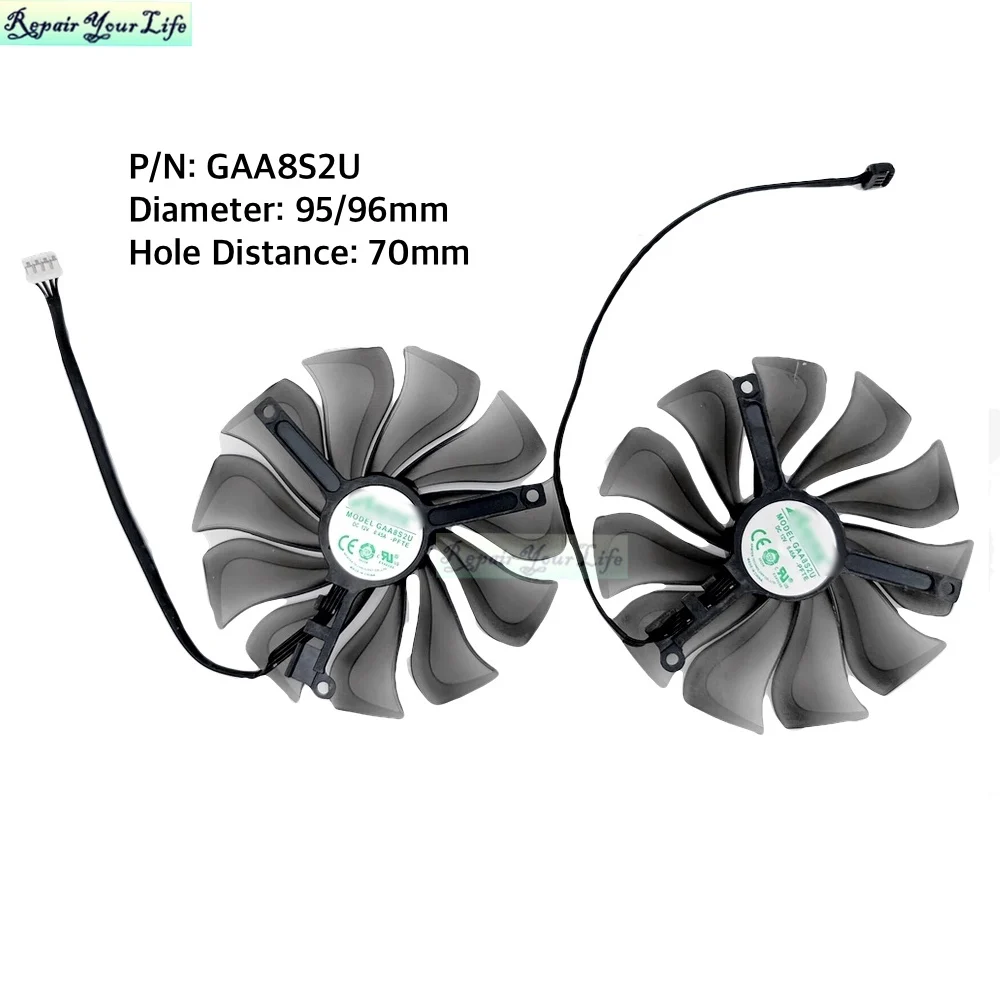 

New GAA8S2U VGA Cooler Fan Radiator for PALIT GeForce RTX 2060 SUPER 2070 2080 GameRock JetStream Graphics Card GPU Cooling Fans
