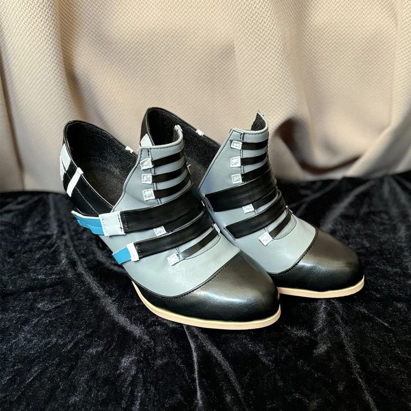 Game Zenless Zone Zero Tsukishiro Yanagi Cosplay Shoes High Heeled Shoes For Halloween Carnival Tsukishiro Yanagi Role Play