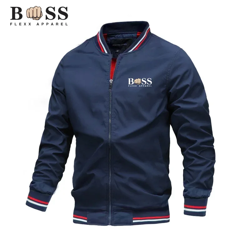 Solid Zipper Sports Windproof Jacket For Men Casual Hight Quality Straight Hat Men\'s Clothing Autumn Hooded Outdoor Tops Man