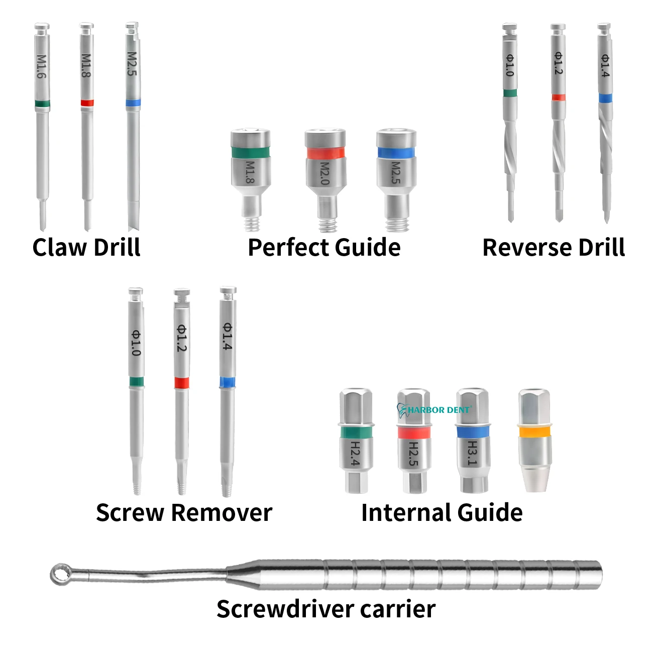응급 치과 수술 도구 중앙 임플란트의 실패 및 수리를 위한 깨진 나사 추출기 기본 나사 제거 도구