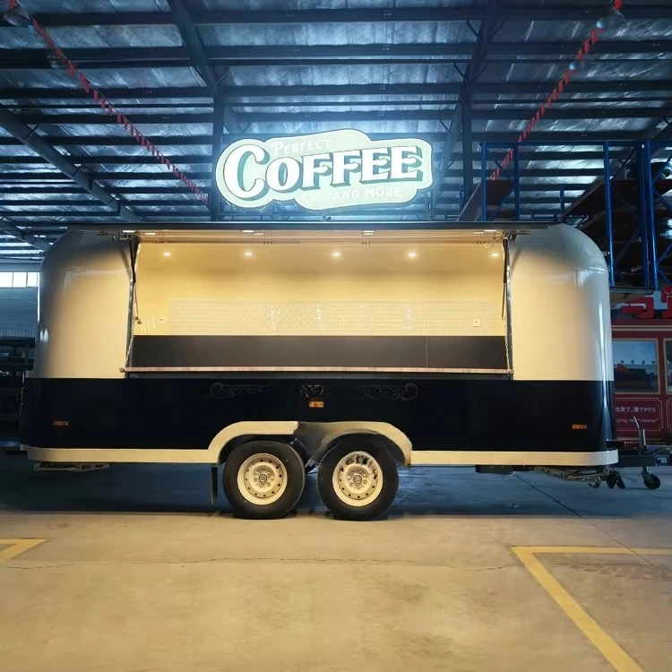 Concession Trailer Catering Trailer Fully Equipped Burger Van Bbq Food Truck with Full Kitchen Food Trailer