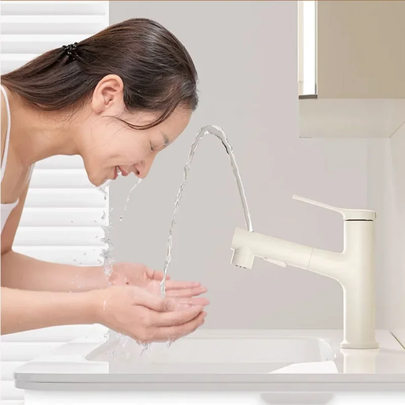 

Toilet Wash Basin White Faucet Drop shipping 3 Modes Basin Pull-out Faucet High-quality Wash Basin Hot and Cold Water Bathroom