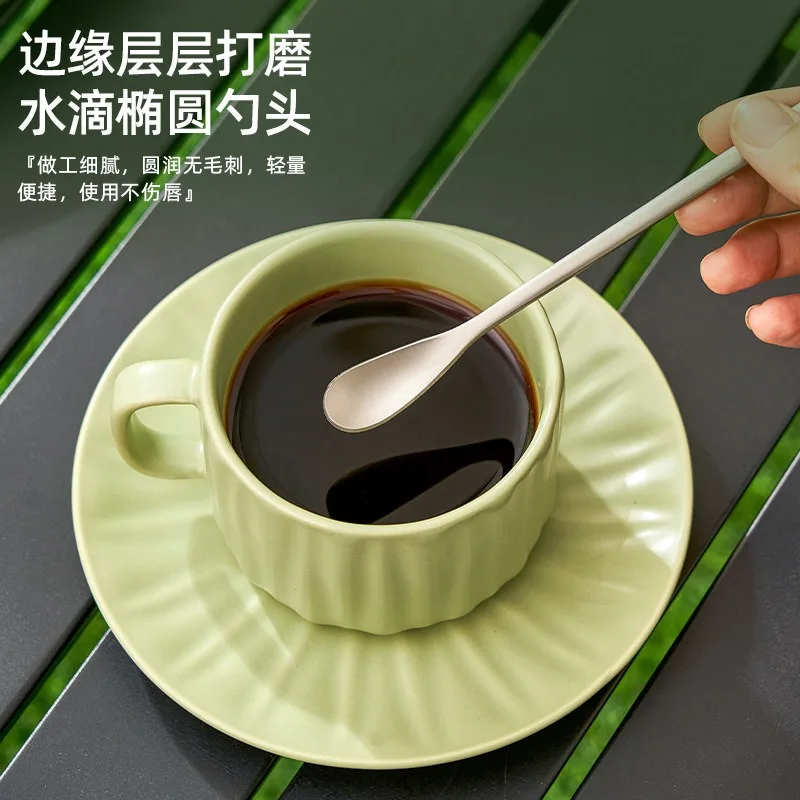 Pure Titanium Long Handle Bar Spoon Hand Beaten Coffee Stirring Spoon Lemon Dessert Mixing Spoon Bartending Special Stir Stick - view 3