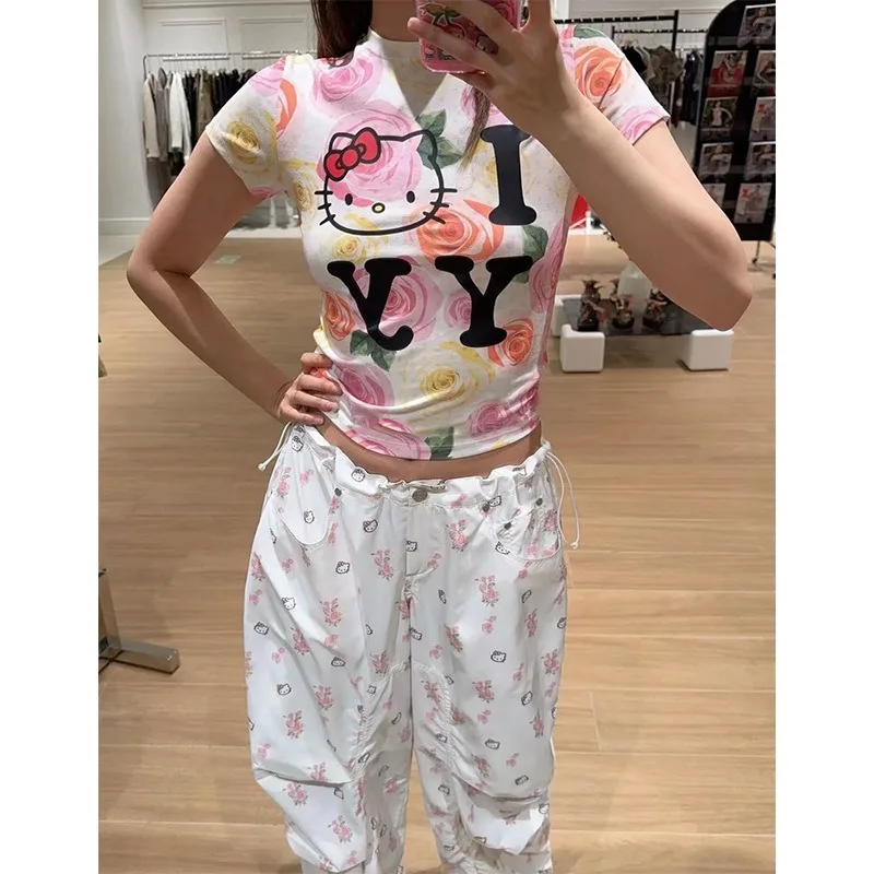 

Summer Japanese and Korean, clothes, slim, t-shirt, fashionable, lapel, irregular, three-dimensional print, niche Gothic,ins top