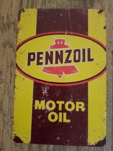 Penzoil Motoröl Vintage Werbeschild aus Metall für die Wand