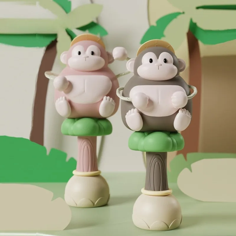 Chocalho para bebês recém-nascidos, chocalhos calmantes, tambor de mão de 0-1-2 anos, brinquedos audiovisuais, treinamento de aderência para crianças