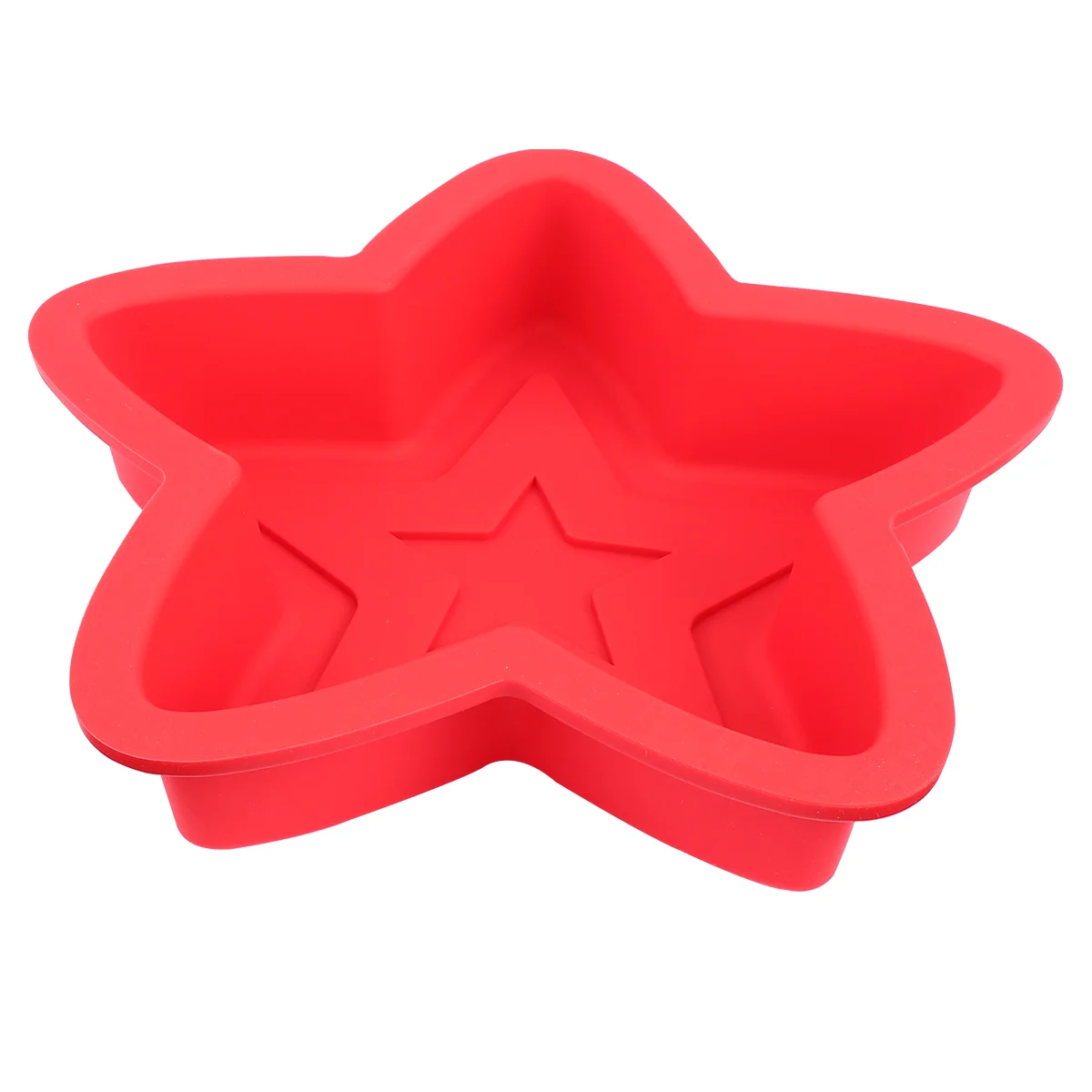 

Diy Pentagram Silicone Cake Pan Baking Mold Nonstick Bakeware For Pudding Dessert Fruit Pie (Red) Silicone Baking Pan