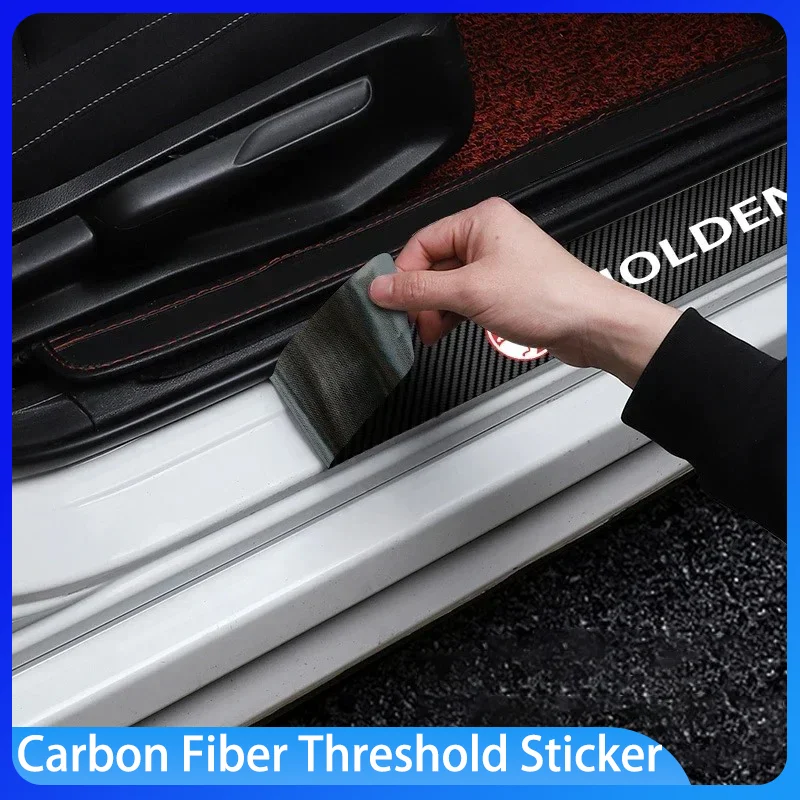 

4pcs Carbon Fiber Threshold Sticker for Cars Pedal Protection Sticker for Holden Commodore Captiva Cruze Caprice VZ Accessories