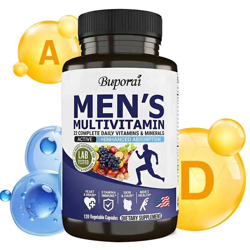 

Men's Multivitamin – Immune Boost with Vitamins A, B12, C, D | Daily Energy & Non-GMO