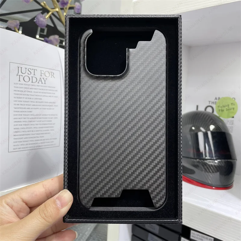 YTF-carbon real carbon fiber phone case For iphone 15 PRO MAX case forged pattern design explosion-proof back shell 15PRO