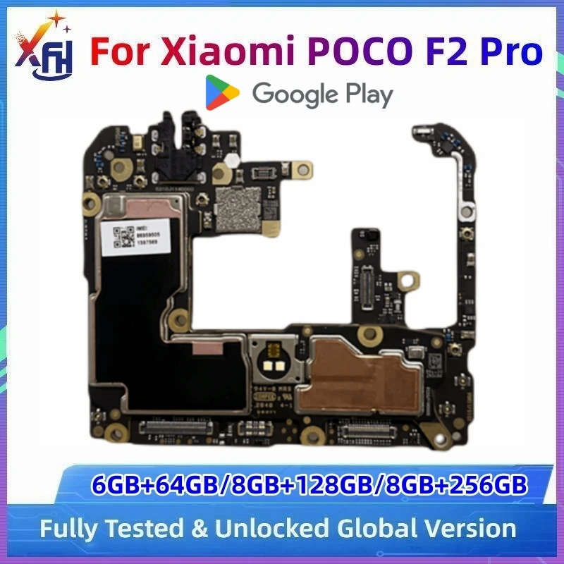 

Original Motherboard for Xiaomi Poco F2 Pro, 128GB 256GB ROM, Mianboard for Redmi K30 Pro, with Google Playstore Installed