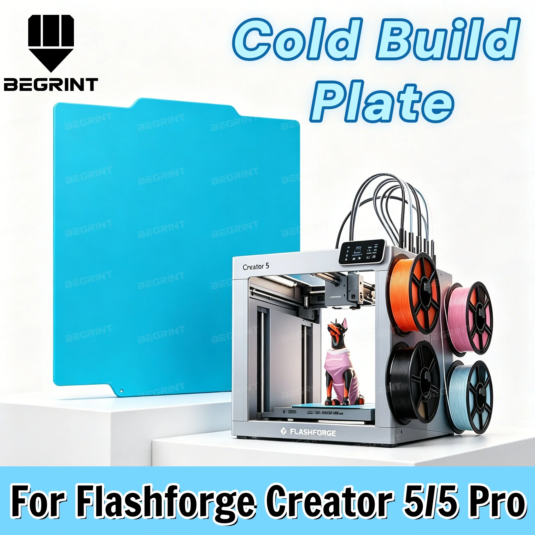 For Flashforge Creator 5 Double Sided Cool Build Plate for Flashforge Creator 5/5 Pro Low Temperature Smooth Cold Bed 3D Printer