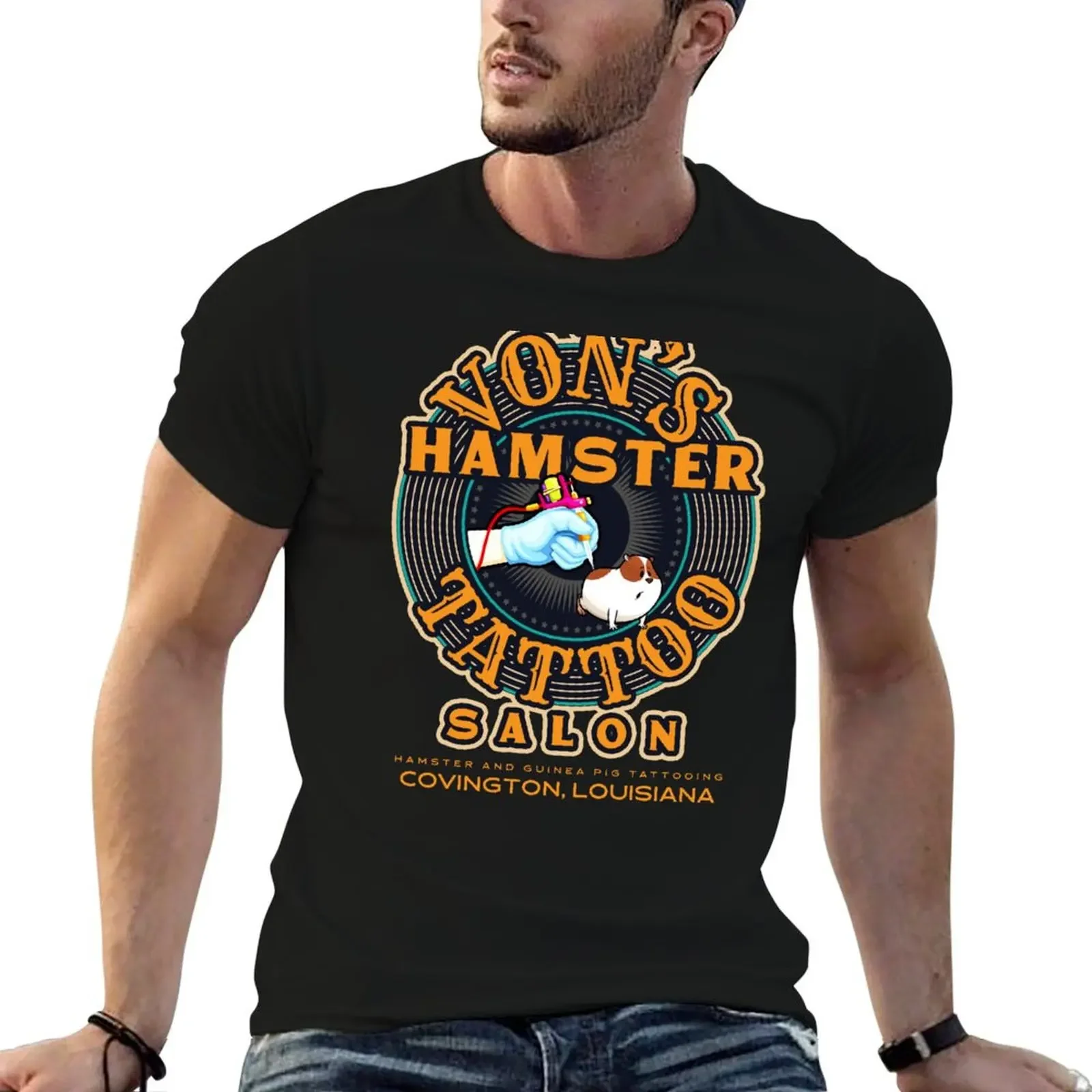 

Von's Hamster Tattoo Salon T-Shirt vintage graphic tee vintage anime clothes Man t-shirt mens champion t shirts