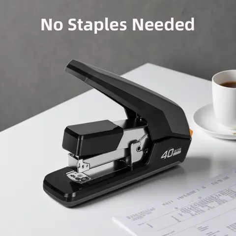25 Sheets Heavy Duty Stapler Effortless Paper Binder School Supplies Stationery Stapler Without Staples Office Supplies