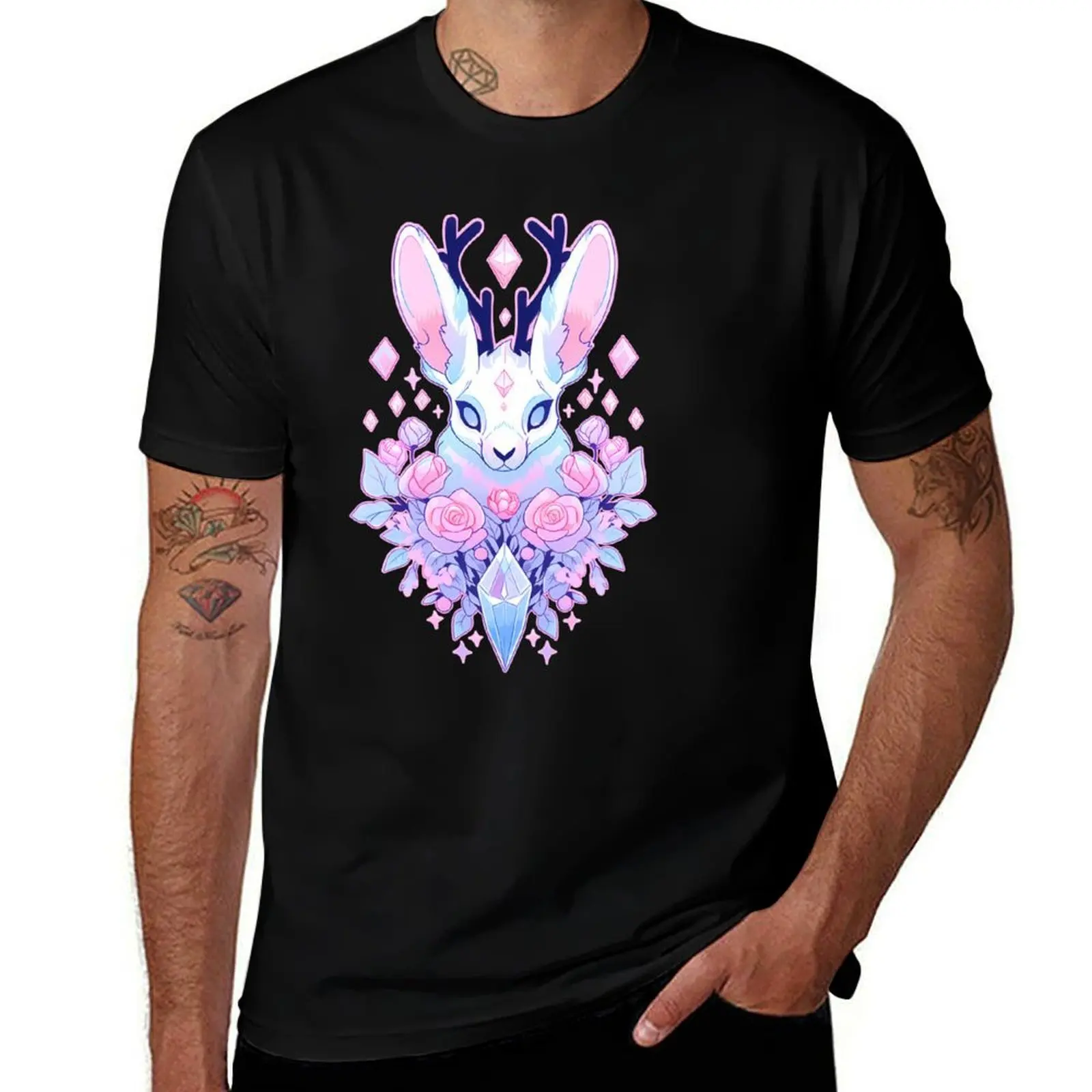 

Jackalope Pastel Goth T-Shirt graphics cotton man t-shirts Anime t-shirt T-shirts man mens t shirt