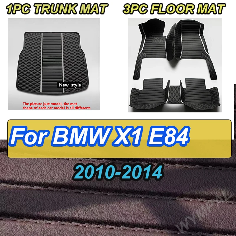 

РОСКОШНЫЕ автомобильные коврики для BMW X1 E84 2010 2011 2012 2013 2014, пользовательские автомобильные подушечки для ног, автомобильный ковер
