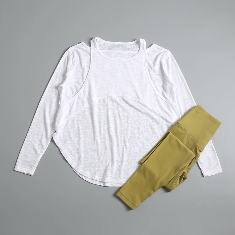 Loose sports blouse for women long thin fitness long sleeve quick-drying running suit yoga suit T-shirt top summer