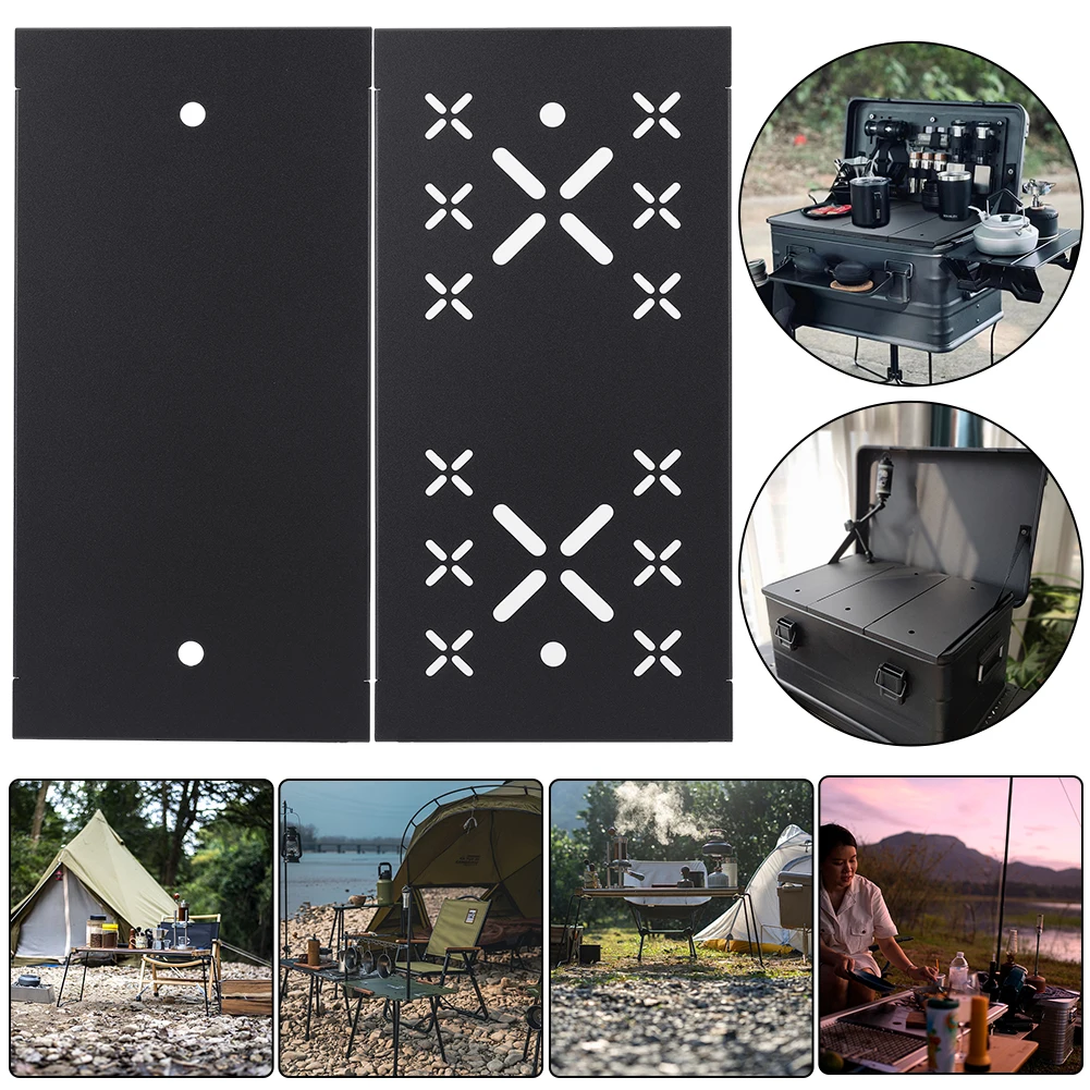 50L Aluminum Alloy Travel Storage Box Board Camping Table Board Camping Equipment Connected Tabletop Foldable for Mountainhiker