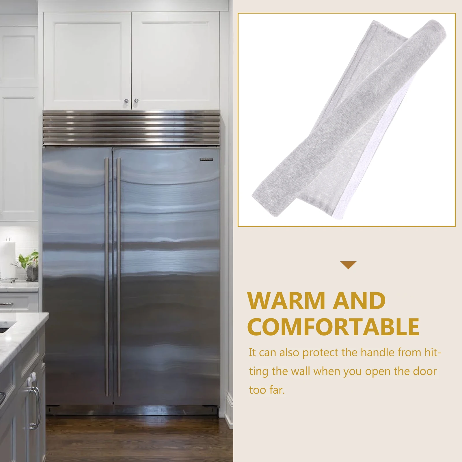 

2Pcs Door Handle Protective Covers for Refrigerator Kitchen Appliance Washable Reusable Soft Comfortable Winter Warm Handle