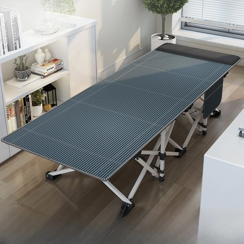 Camping Cots Camping Furnishings Padded Folding Marching Bed, Home Office Nap Rest, Companion Single Bed for Outdoor Camping
