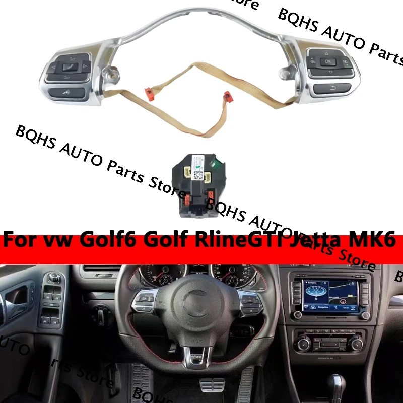 

Passt Polo Multifunctional Steering Wheel Knob Button Steering Wheel Switch Control Unit For vw Golf6 Golf RlineGTI Jetta MK6
