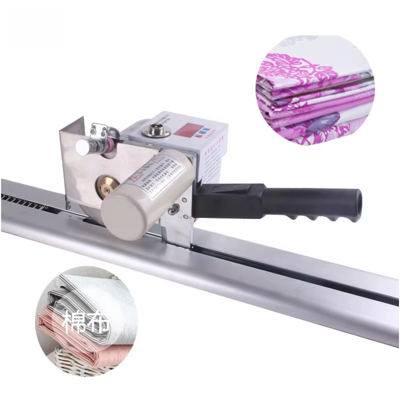 Digital Mini Textile Nonwoven Electric Fabric Roll End Cutter Machine Round Blade Apparel Fabric Cloth Cutting Machine Price