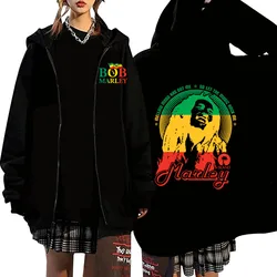 Bob Marley  Zipper Hoodies Hip Hop Hoodie Hoody Streetwear Unisex Sudaderas