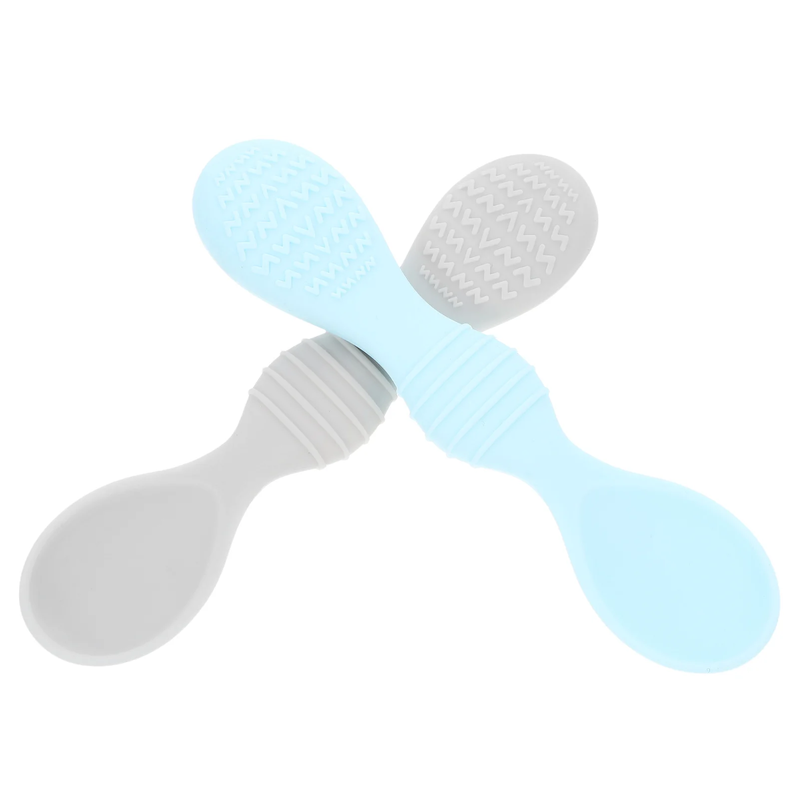 

2Pcs Silicone Feeding Spoons Baby Training Spoon Soft Toddler Utensils Infant Feeding Accessories Easy Clean Toddler Utensils