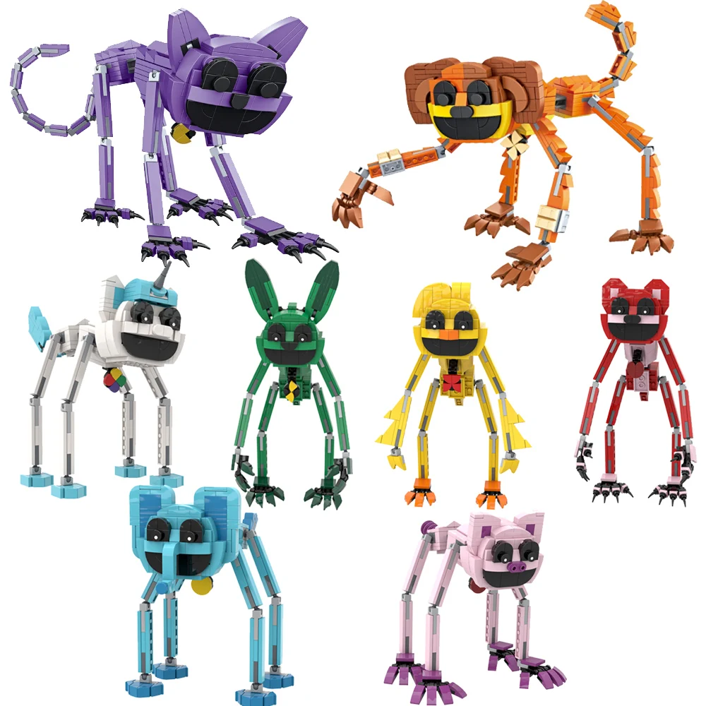 

MOC улыбающиеся животные строительные блоки собака день и ловля игровой персонаж фигурка сборка друзья DIY игрушки кирпичные подарки Q028