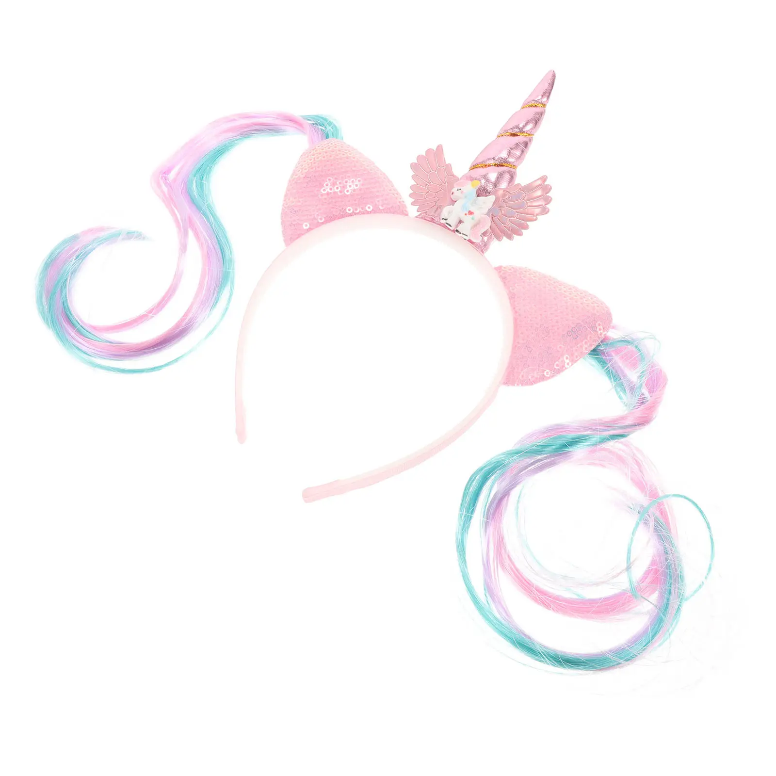 

Детская повязка на голову с единорогом, очаровательный мультяшный головной убор, реквизит для вечеринок и фотосессий, аксессуар для прически с животными из термостойкого проволока