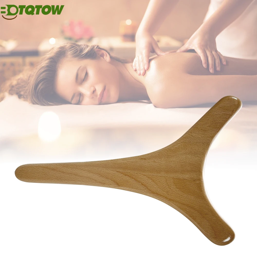 

1PCS Wooden Gua Sha Tools Professional Lymphatic Drainage Tool Wood Therapy Massage Tools for Body Contouring, Anti-Cellulite