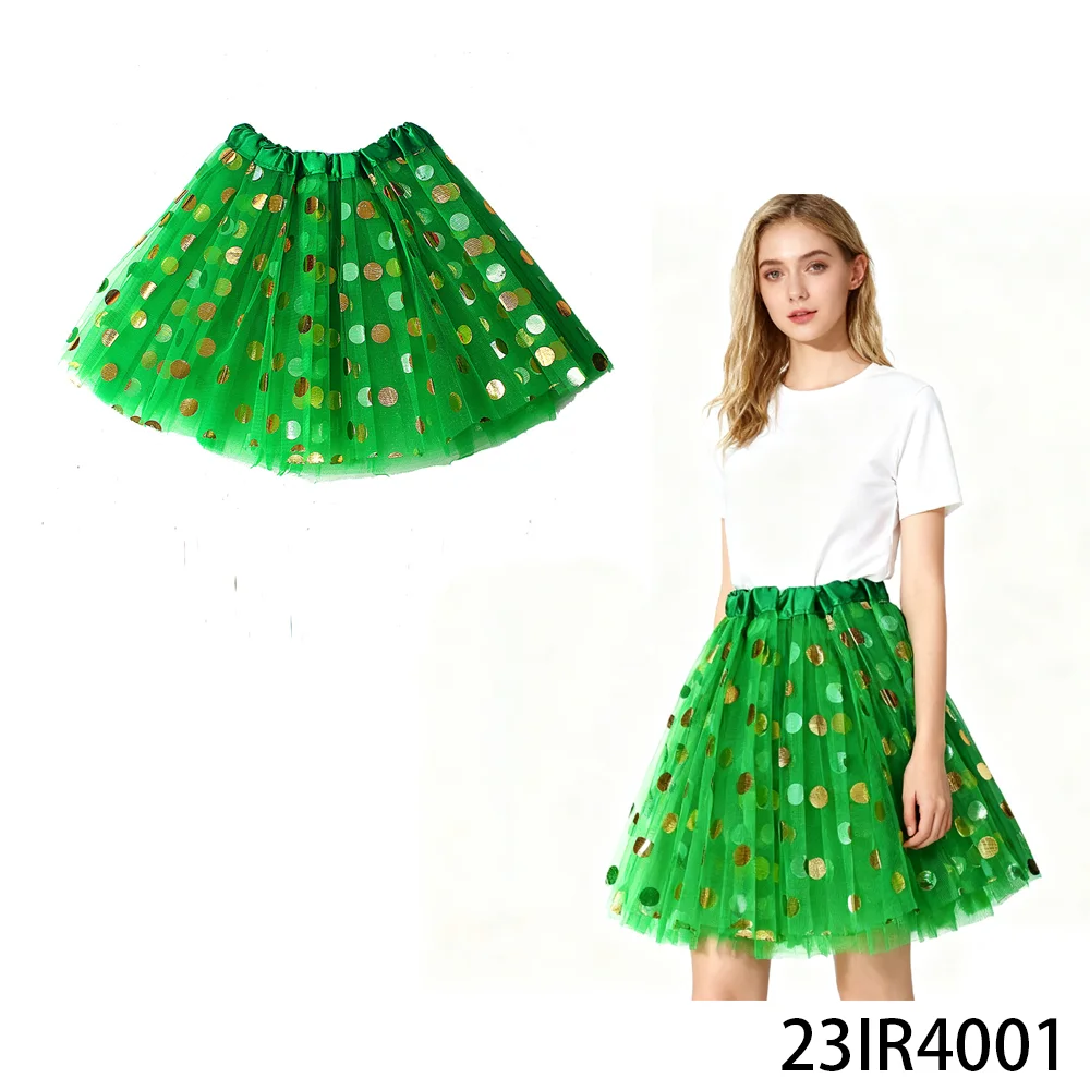 

Сверкающая зеленая тюлевая юбка: идеально подходит для торжеств ко Дню Святого Патрика — Ирландская удача с золотыми точками и праздничным вкусом