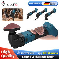 Podofo 6 Gears Electric Oscillating Multi-Tool Cordless Cutting Saw Trimmer Woodworking Tool For Makita 18V Battery