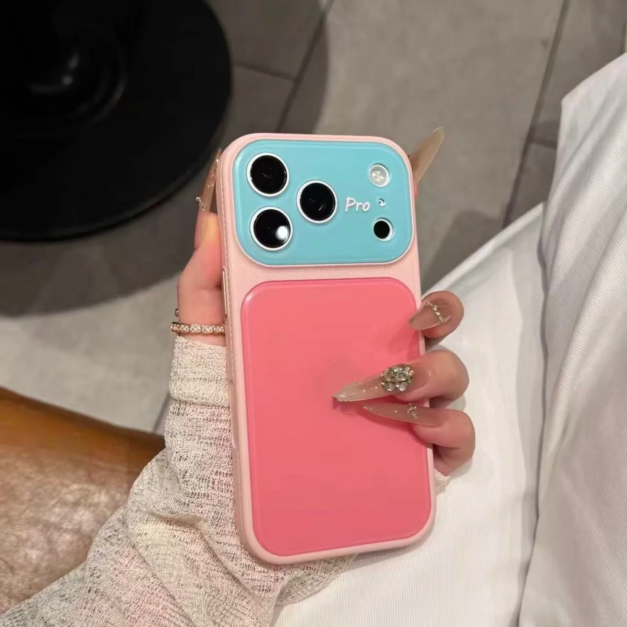 Summer dopamine color blocking skin texture drops are suitable for iPhone 17 Pro Max iPhone 16 phone case 15 new model 14