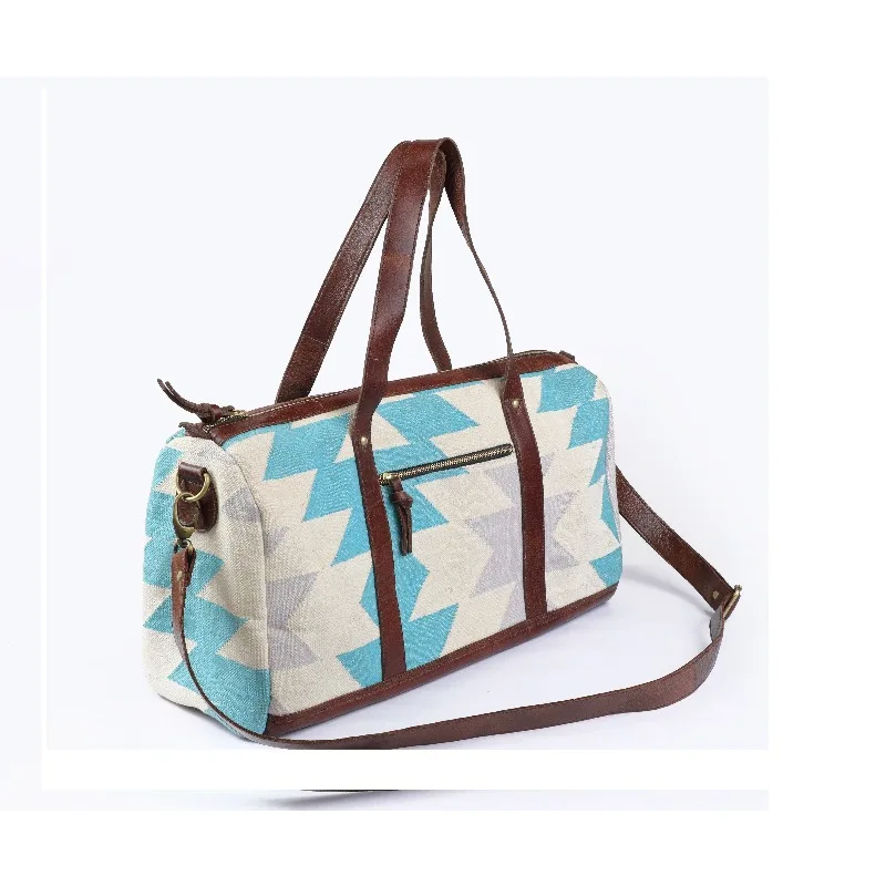 Wholesale Leather Fashion Luggage Handmade Luggage Gym Sports Travel Slanted Shoulder Zipper Light and Durable