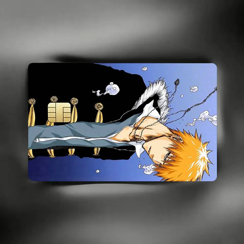 I-Ichigo Anime K-Kurosaki Credit Card Skin Stickers For VISA Bank Bus Metro Access Card Protective Film Cover Sticker