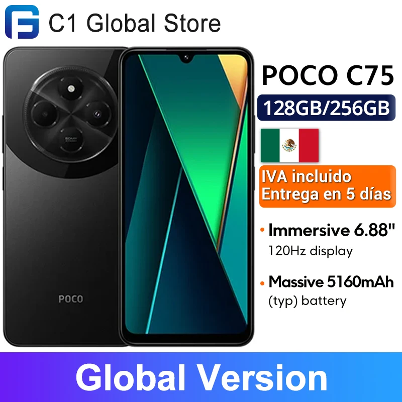 Global Version POCO C75  Smartphone NFC 120Hz 6.88