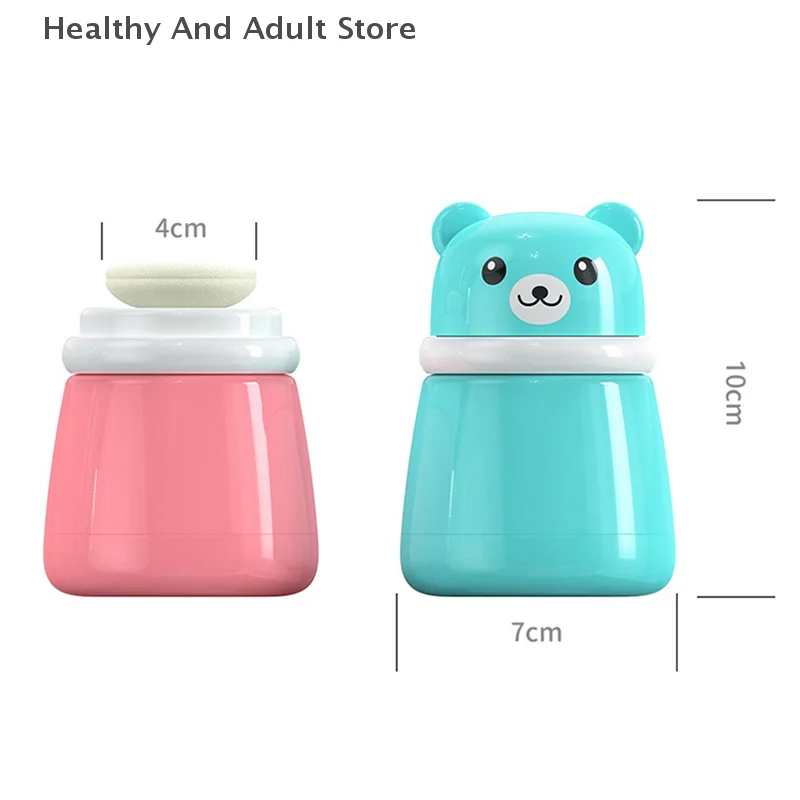 1 pçs nova alta qualidade bonito bebê macio cosméticos pó puff talco pó esponja viagem recipiente vazio corpo rosto esponja caixa caso