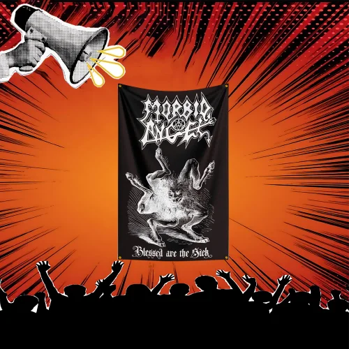 Morbid Angel Inspired Rock Music Flag 3x5 FT Polyester Banner For Bedroom Wall Decor Music Fans Gift