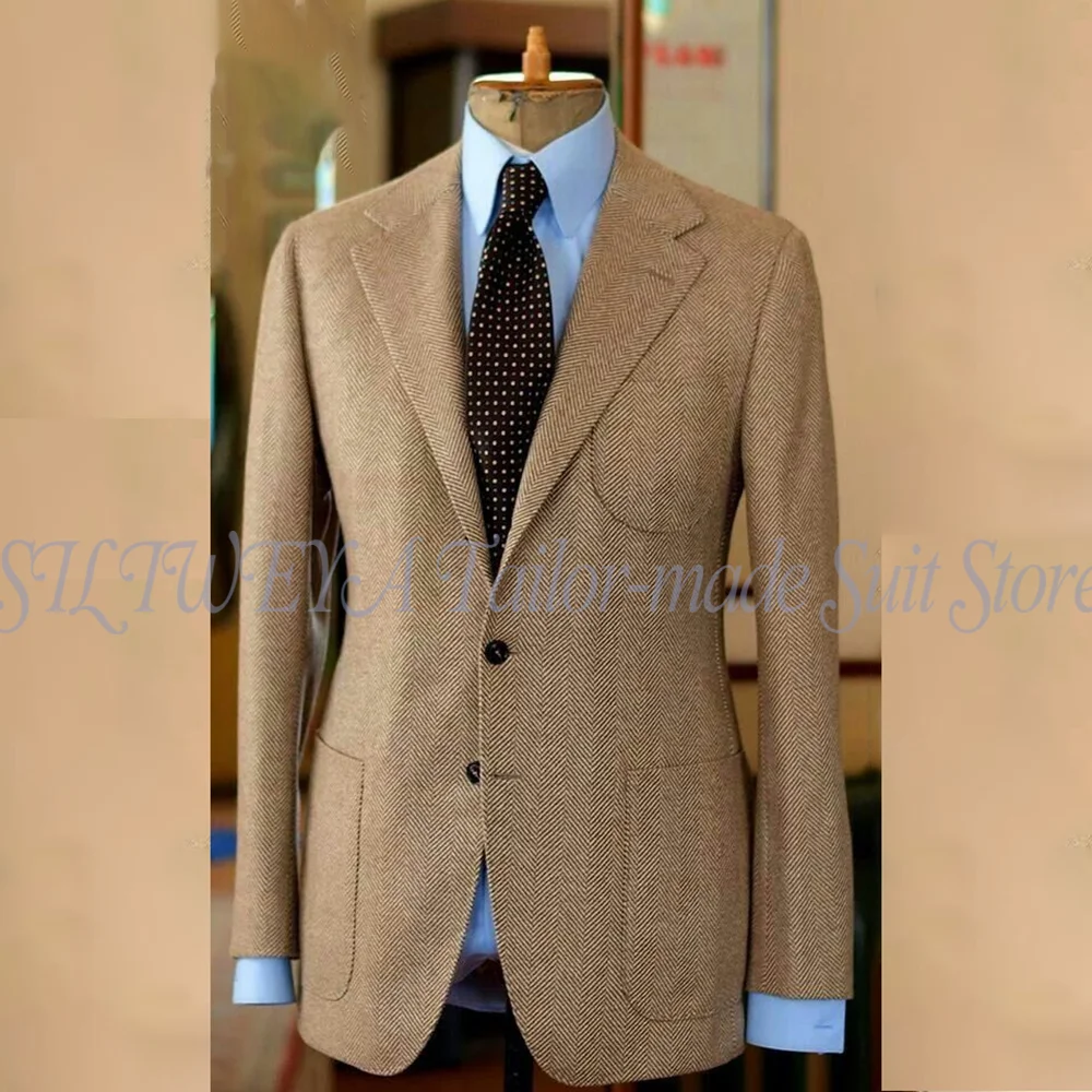 Однобортный мужской костюм из двух предметов, куртка, брюки, элегантный удобный пиджак, комплект делового повседневного модного Trajes Para Hombre